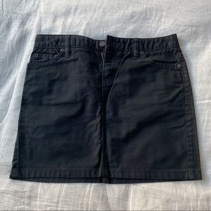 GAP Stretch Black Denim Mini Skirt Size 0
